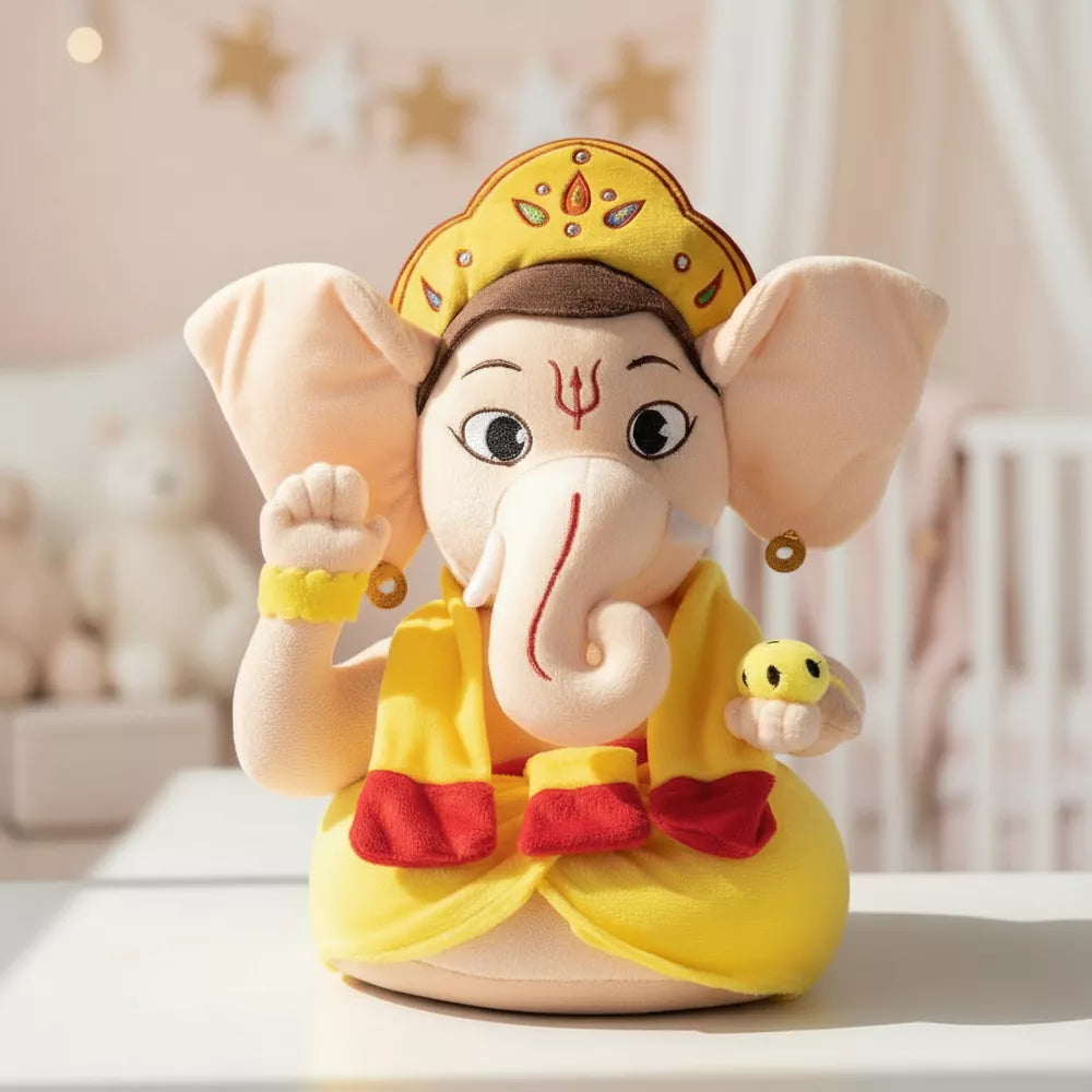aurbo mantra chanting baby ganesha soft toy lifestyle image