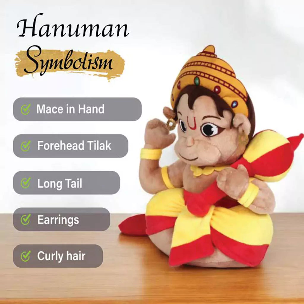 shiva symbolism embedded in aurbo mantra chanting hanuman plush toy