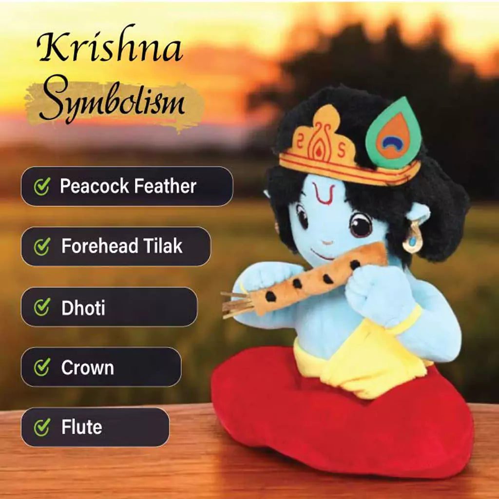 shiva symbolism embedded in aurbo mantra chanting krishna plush toy