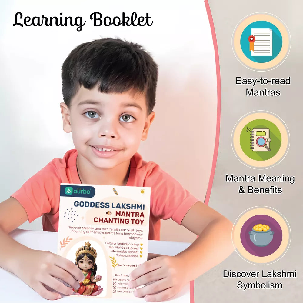 learning booklet with mantra meaning and benefits with aurbo mantra chanting lakshmi