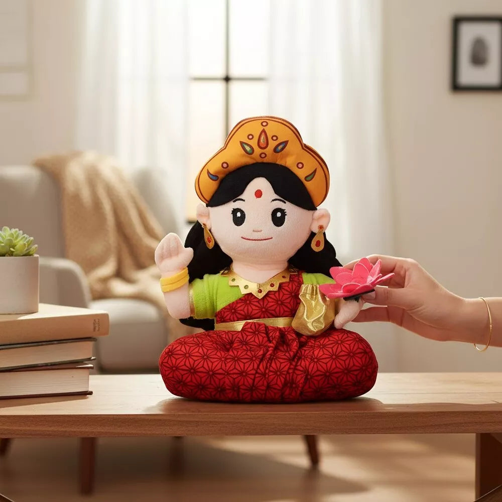 aurbo mantra chanting baby lakshmi & krishna soft toy