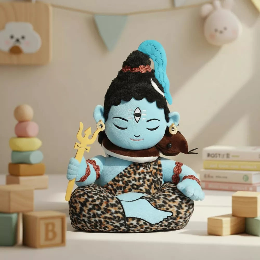 aurbo mantra singing shiva plush toy lifestyle image