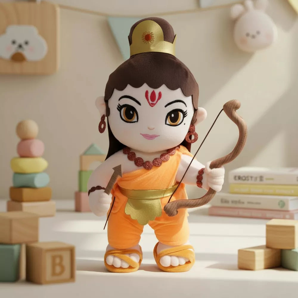 aurbo mantra chanting baby shri ram plush toy lifestyle image