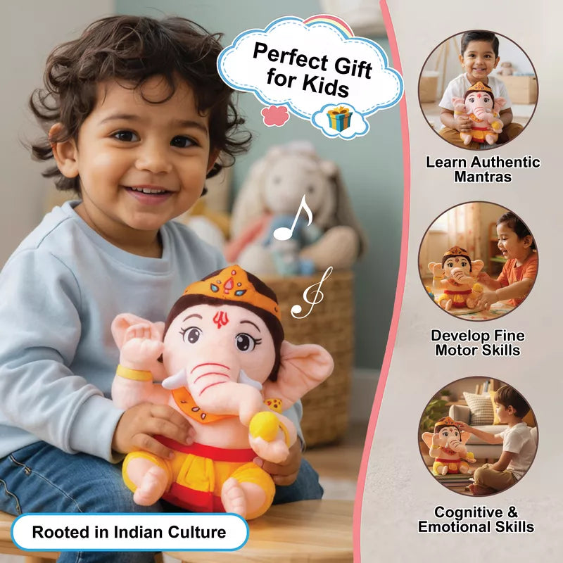 Mantra Chanting Baby Ganesha (Small, 25 CM)