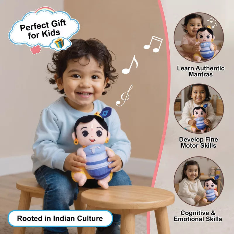 Mantra Chanting Baby Krishna (Small, 25cm)