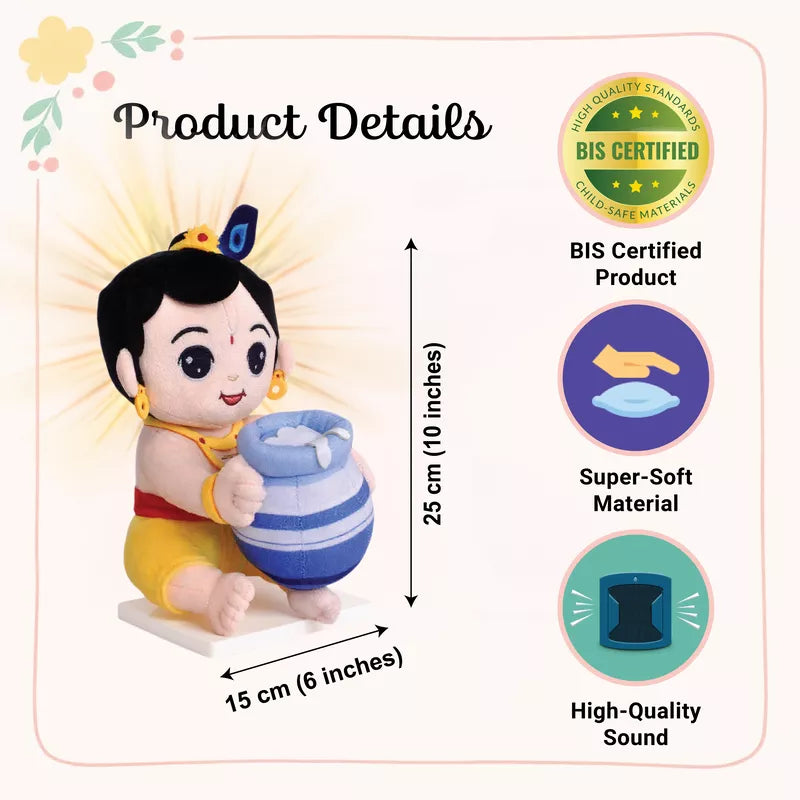 Mantra Chanting Baby Krishna (Small, 25cm)